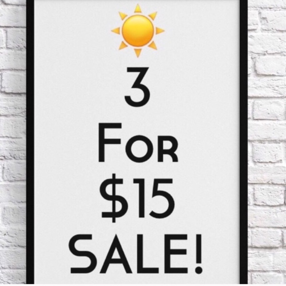 ☀️ 3 for $15